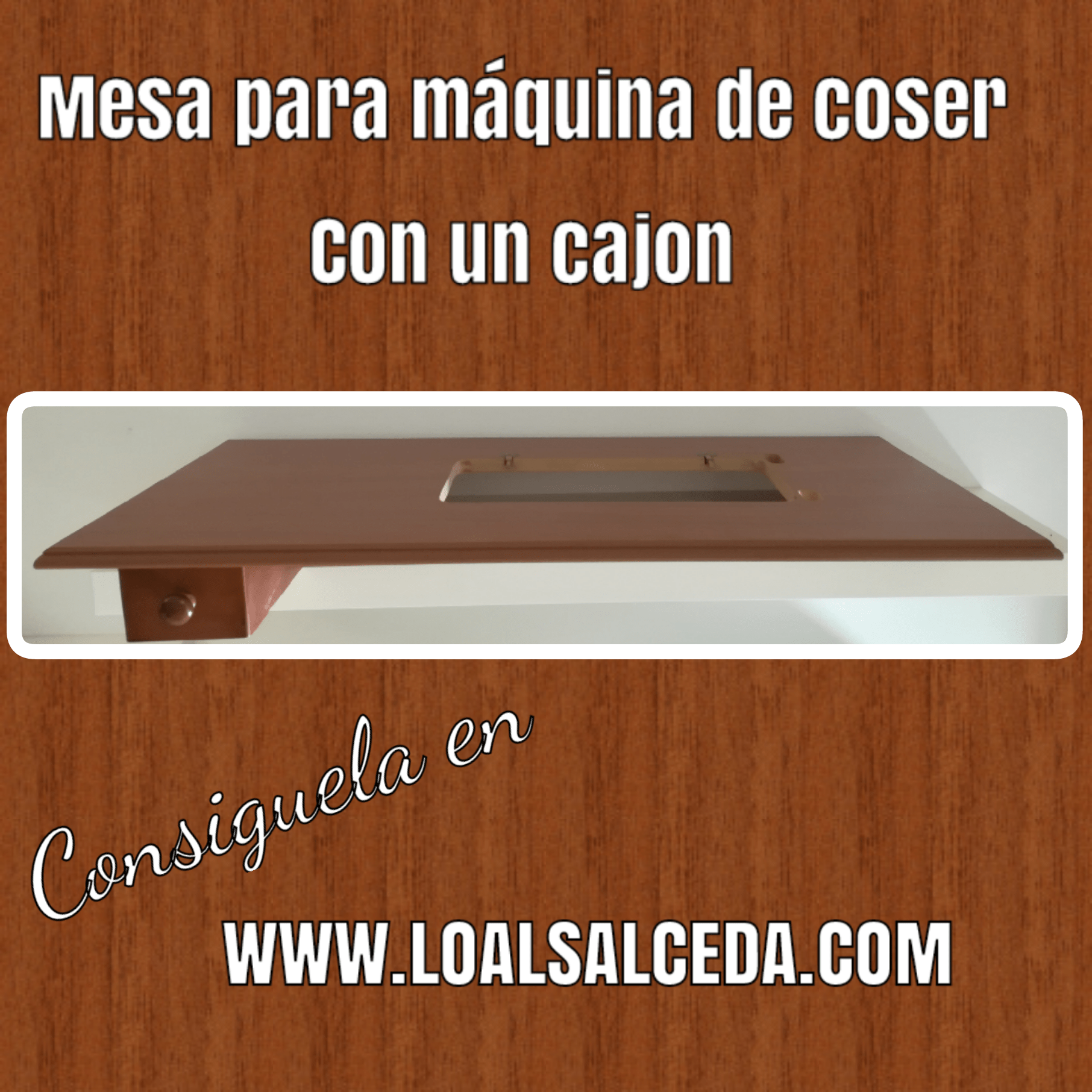 mesa para maquina de coser con un cajon